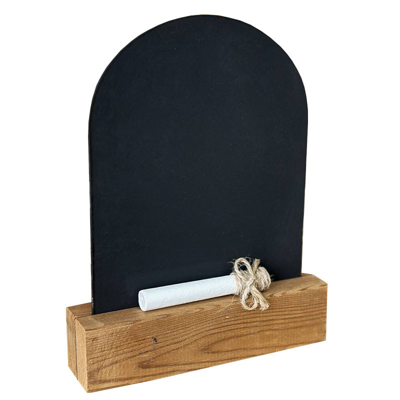 تخته سیاه مدل پایه چوبی سایز 22x17 سانتی متر به همراه گچ مجموعه 2 عددی