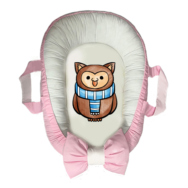 سرویس خواب سه تکه نوزاد مدل گارد محافظ دار طرح جغد کد 079