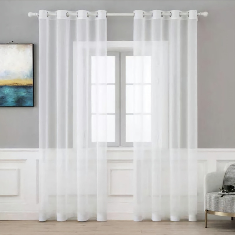 پرده پانچ مدل حریر ساده سایز 270×140 سانتی متر
