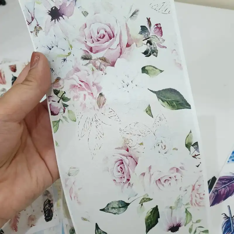 کاغذ رنگی دریا مدل اسکرپ بوک وینتج طرح سفر دخترانه کد 01 مجموعه 9 عددی