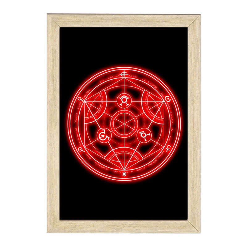 تابلو خندالو مدل نماد کیمیاگری انیمه کیمیاگر تمام فلزی  کد 12685