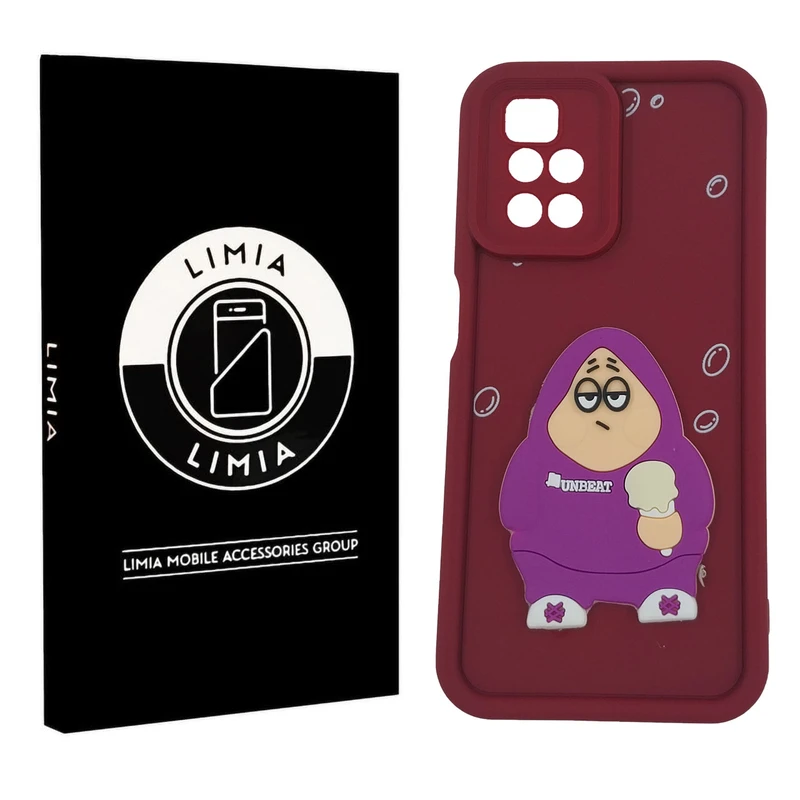 کاور لیمیا مدل سولید لنزدار طرح عروسکی برجسته مناسب برای گوشی موبایل شیائومی Redmi 10 4G