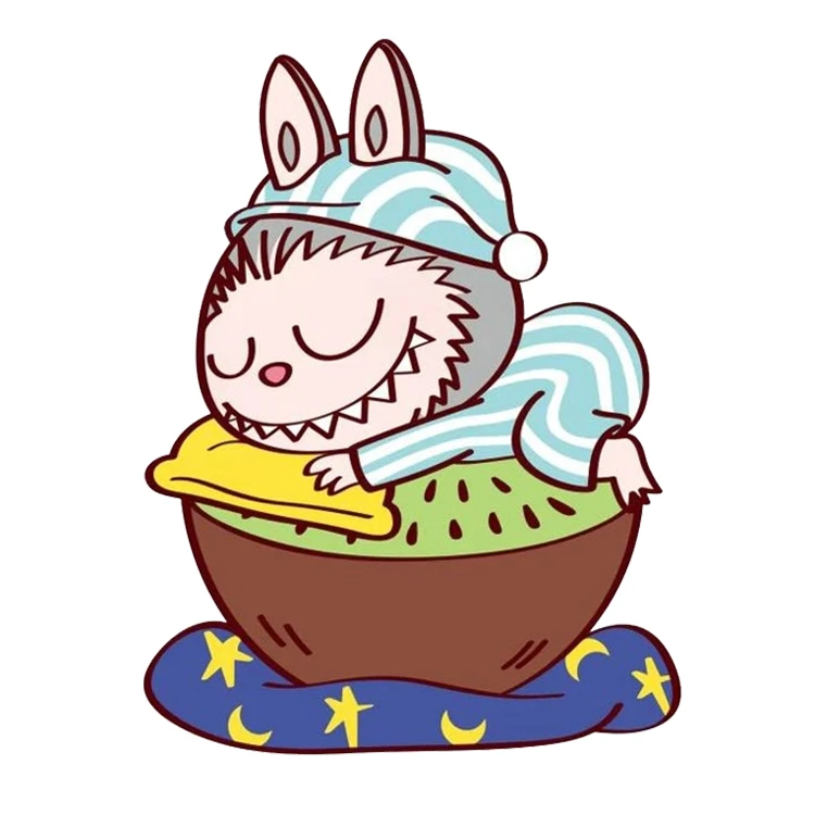 استیکر پارچه و لباس پاد آفرین مدل عروسک لبوبو Labubu کد S1210