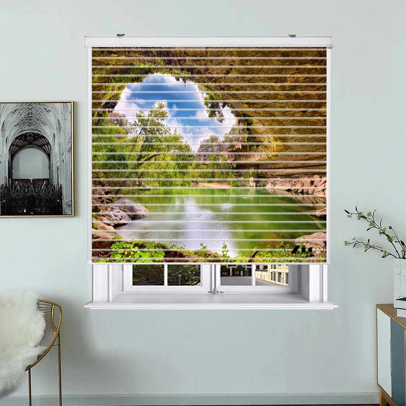 پرده زبرا زیو مدل سیلوئت L-5028 سایز 150x150 سانتی متر