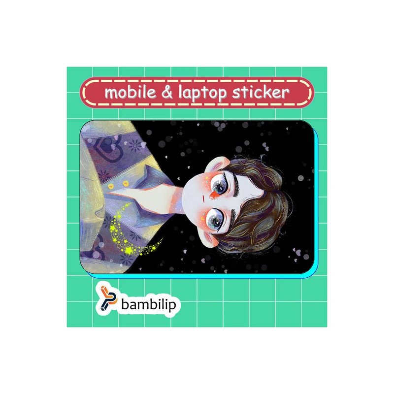 استیکر بامبیلیپ مدل کارت عابر طرح پسر چشم خرگوشی کد 2256897