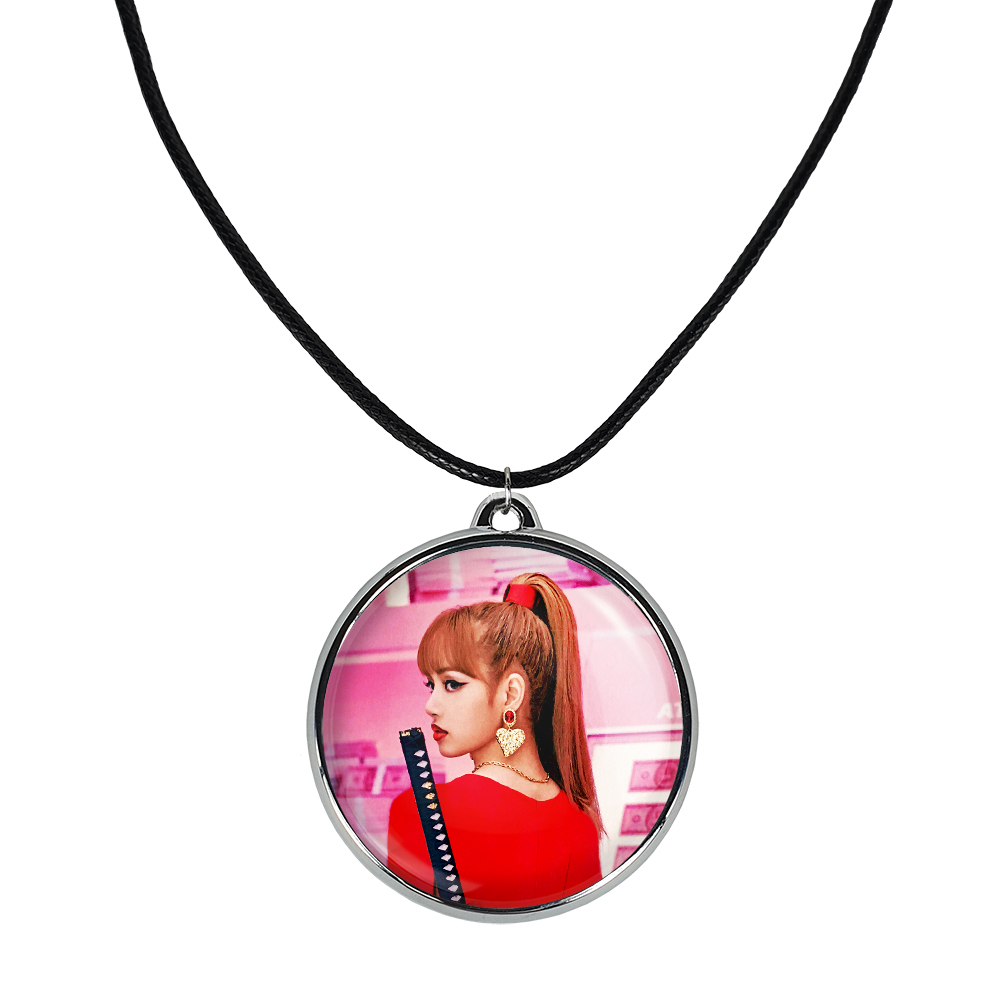 گردنبند خندالو مدل لیسا بلک پینک کد 1423114233