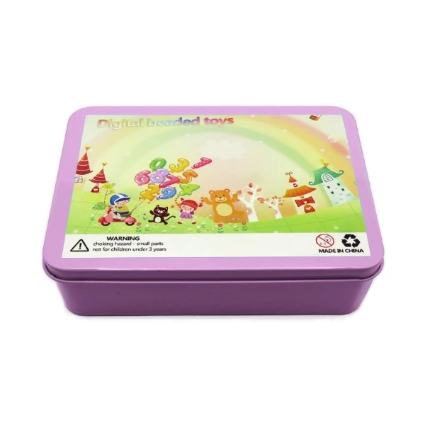 بازی آموزشی انگلیسی مدل نخ و مهره چوبی طرح حروف انگلیسی