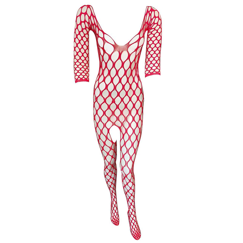 لباس خواب زنانه مدل یکسره زنبوری بدون فاق کد 038  رنگ قرمز