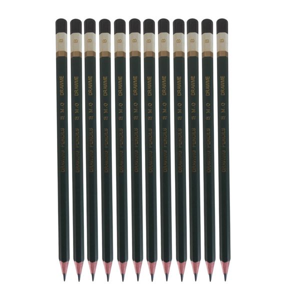 مداد طراحی ام کیو مدل B بسته 12 عددی 