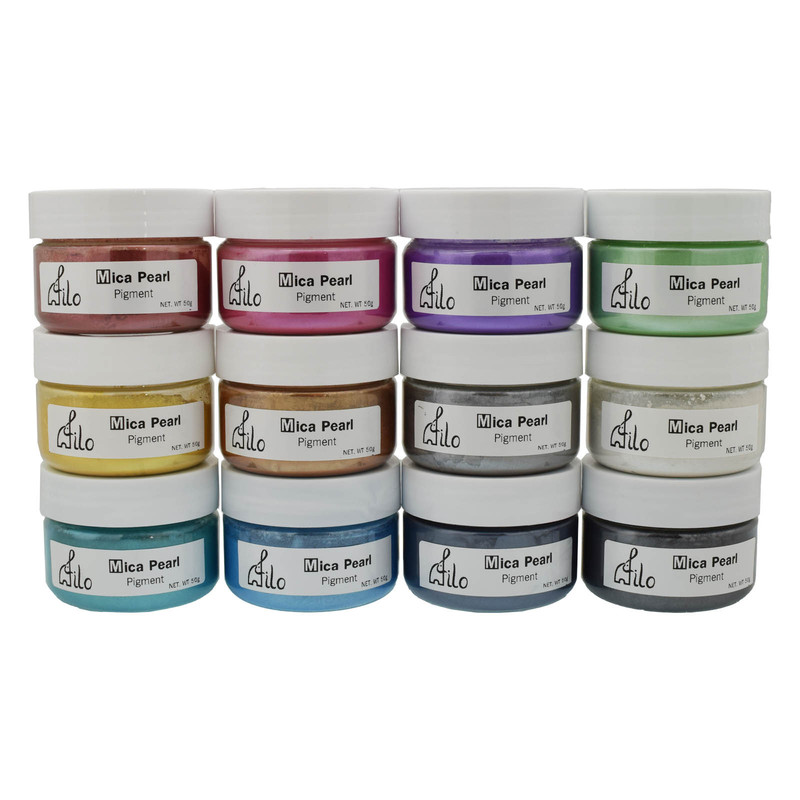 پودر رنگ رزین اپوکسی فیلو مدل Mica Pearl حجم 100 میلی‌ لیتر