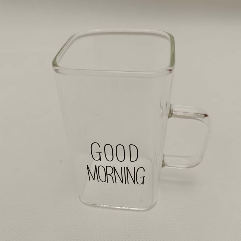 لیوان مدل  مکعبی GOOD MORNING