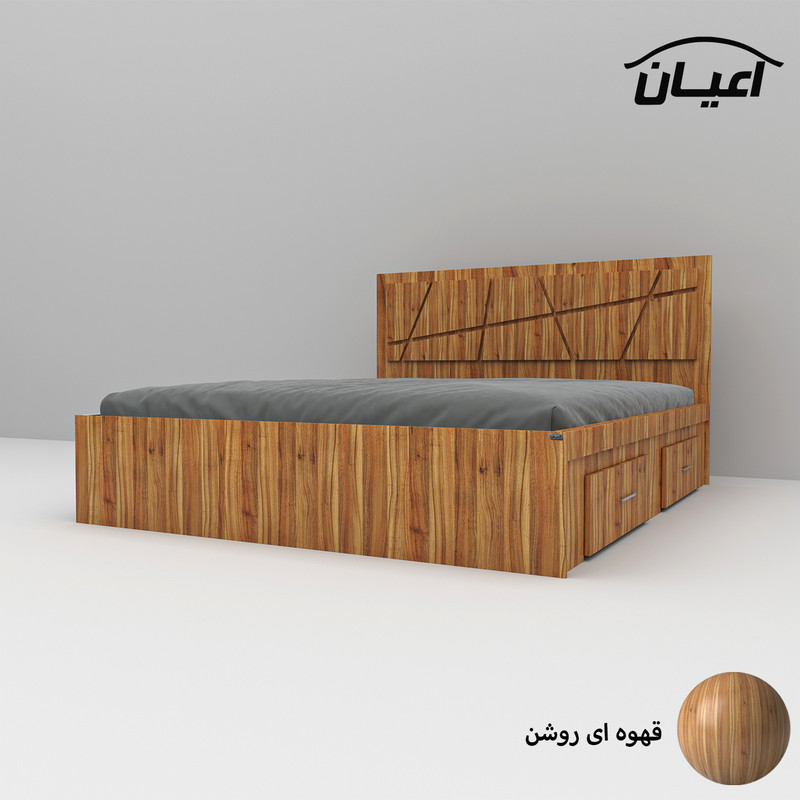 تخت خواب دونفره اعیان مدل FH607 سایز 160x200 سانتی متر