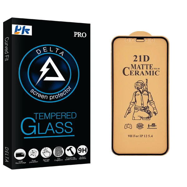 محافظ صفحه نمایش سرامیکی پی کی مدل Delta Glass مناسب برای گوشی موبایل اپل iPhone 12 mini