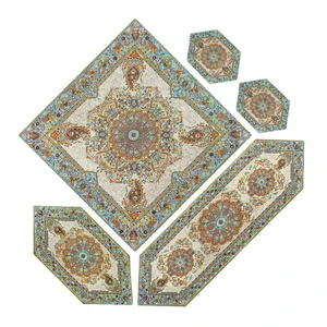 ست  ۵ تکه  رومیزی ترمه مدل افشار کد afr-1007
