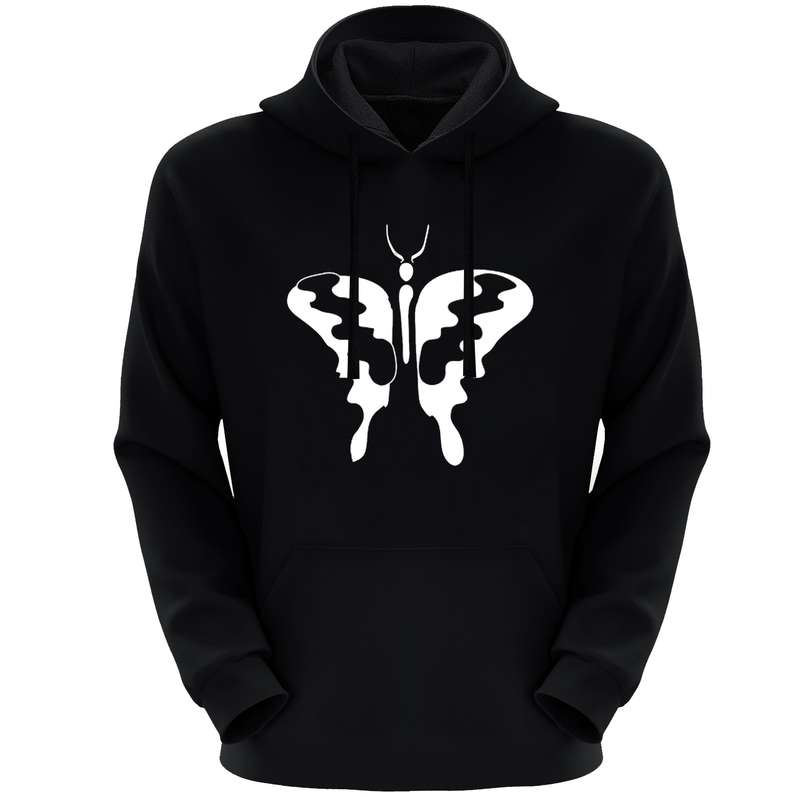 هودی زنانه مدل پروانه F376 رنگ مشکی