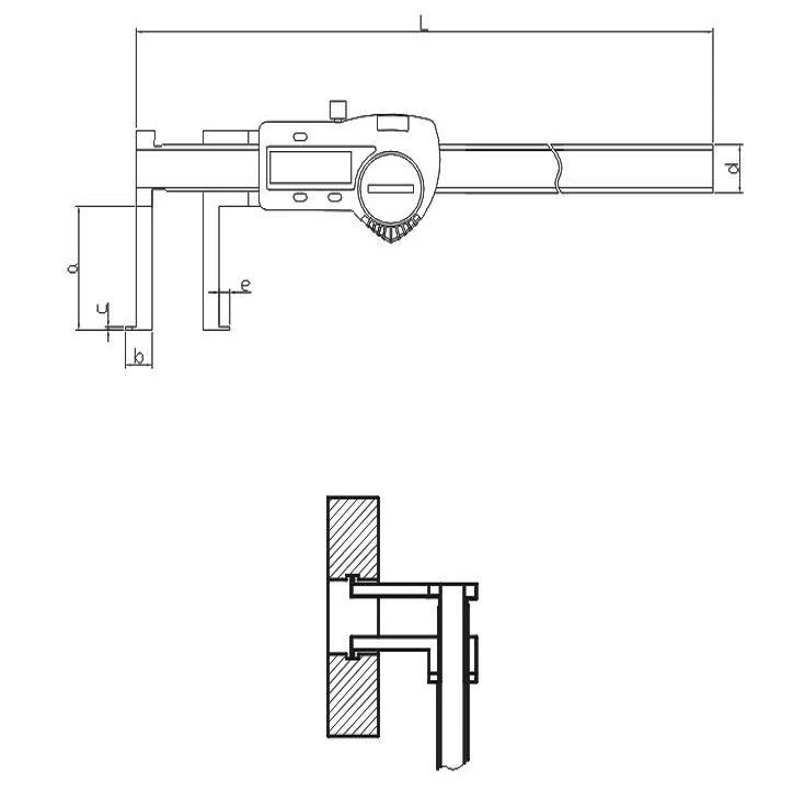 کولیس دیجیتال مدل sf-6 گستره 0-150 میلیمتری