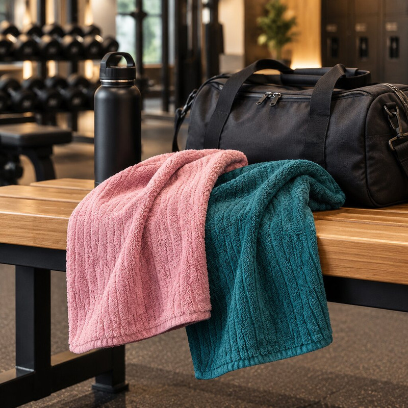 حوله ورزشی فونیکس مدل Gym Time - Super Nano سایز 90x50 سانتی‌ متر