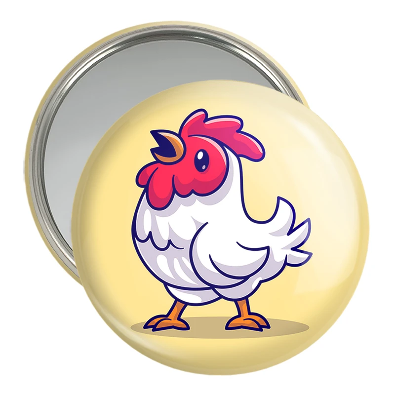 آینه جیبی خندالو مدل حیوانات بامزه مرغ کد 29662