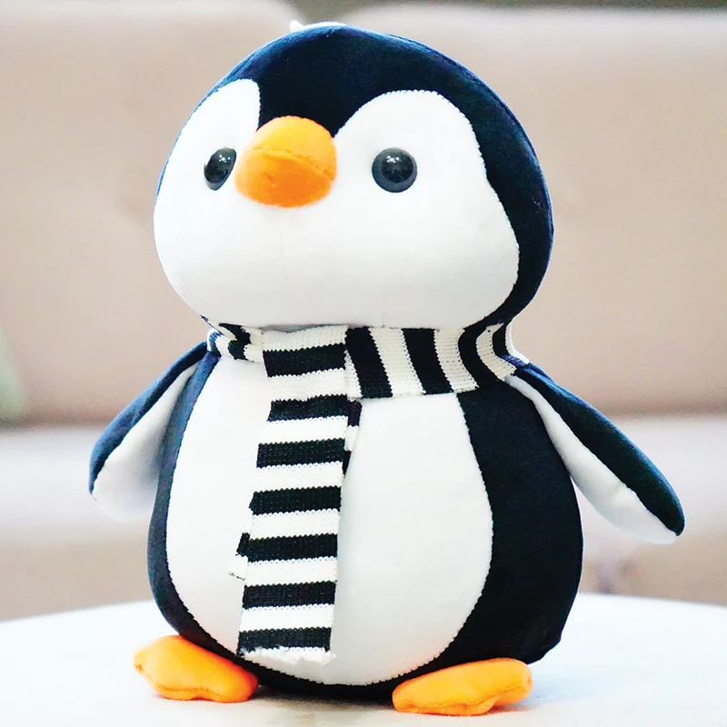 عروسک مدل پنگوئن شالدار نانو ارتفاع 23 سانتی متر