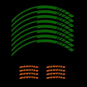 برچسب رینگ موتور سیکلت کد 20 مجموعه 16 عددی