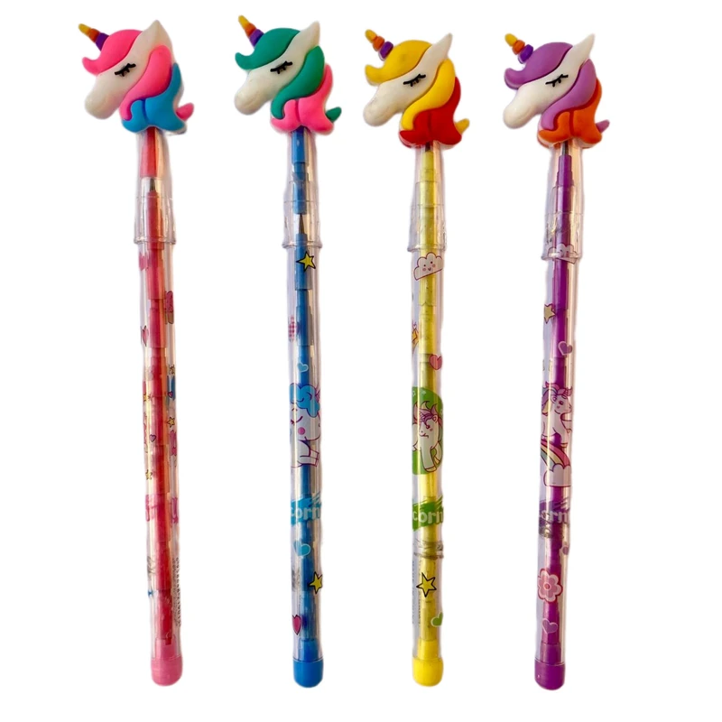 مداد فشنگی طرح یونیکورن فانتزی مجموعه 4 عددی