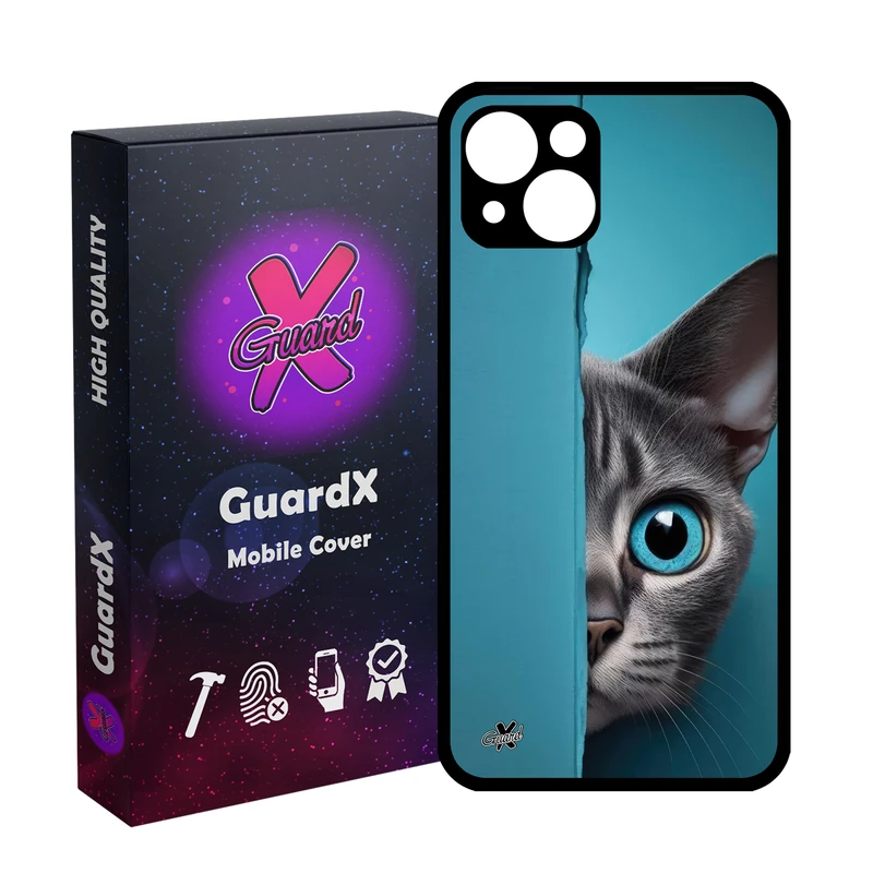 کاور گارد ایکس طرح گربه مدل Glass10673 مناسب برای گوشی موبایل اپل iPhone 13