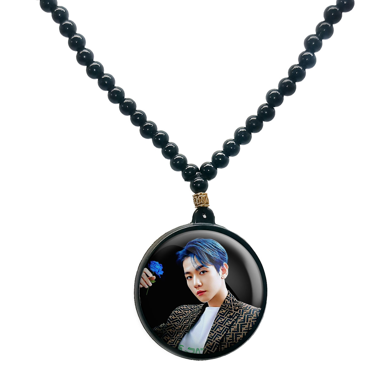 گردنبند پرمانه طرح exo کد pmd.14106 مدل دو طرفه