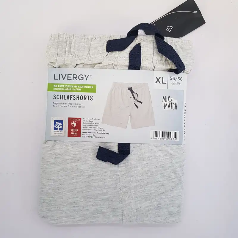 شلوارک مردانه لیورجی مدل ساده کد GySim2023 رنگ طوسی روشن