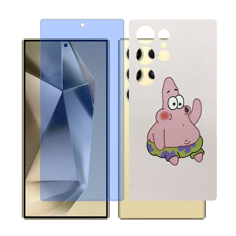 محافظ صفحه نمایش بلو کات گلس مدل Together مناسب برای گوشی موبایل سامسونگ Galaxy S22 Ultra به همراه برچسب پوششی پشت گوشی