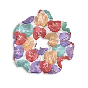 کش مو زنانه مدل اسکرانچی طرح عشق SCH0135 LOVE YOU