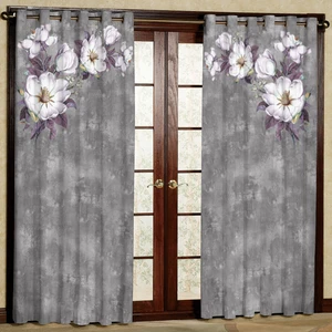پرده مدل مخمل پانچی کد 4351T2 سایز 200x140 سانتی متر