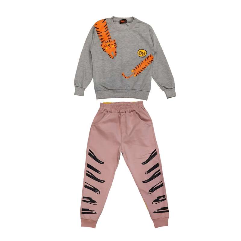 ست سویشرت و شلوار پسرانه مدل ببر کد bv4