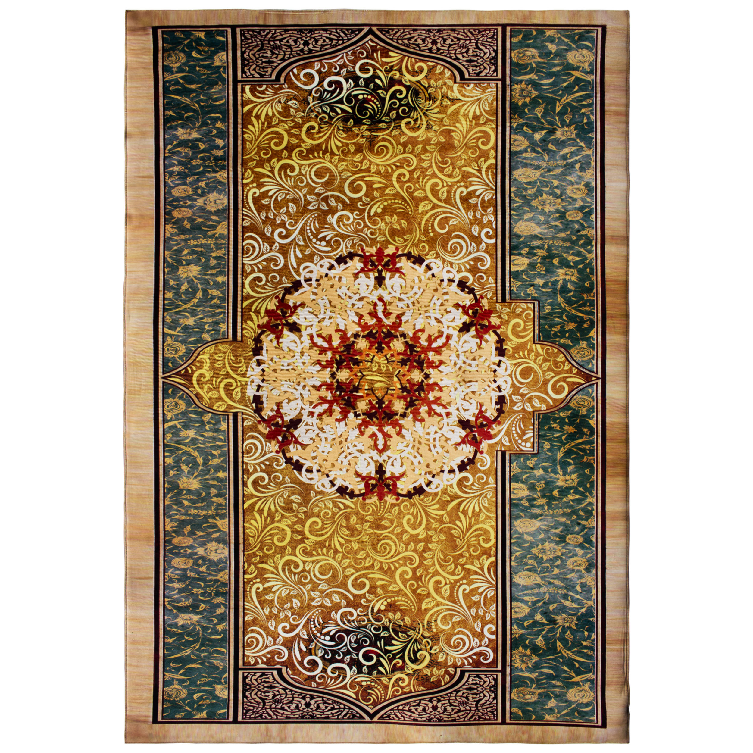 فرش ماشینی جانگل مدل Azarbayjan کد 3D-6002