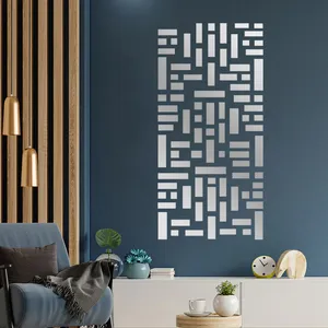 آینه پلکسی گلس مدل دکوراتیو کد N123 مجموعه 90 عددی