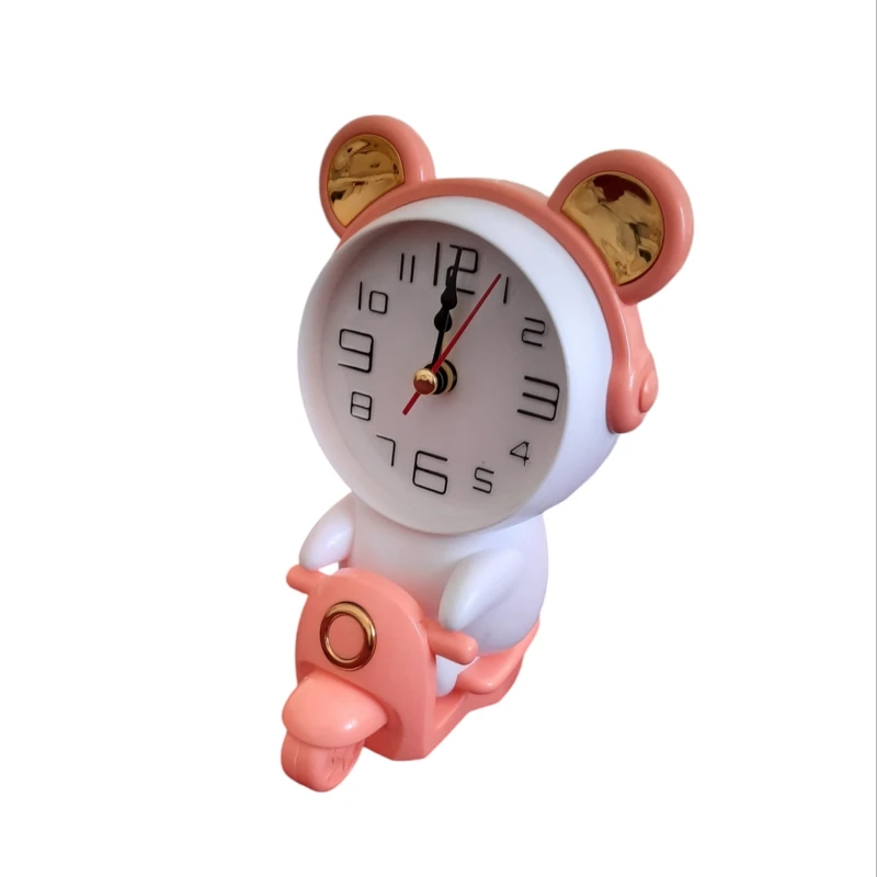 ساعت رومیزی کودک مدل حیوانات موتورسوار