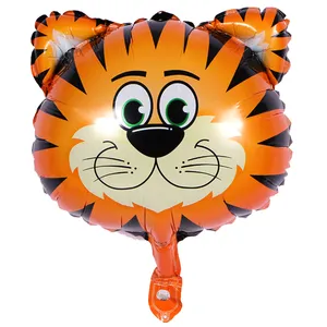 بادکنک فویلی لاکی بالونز طرح صورتک مدل ببر