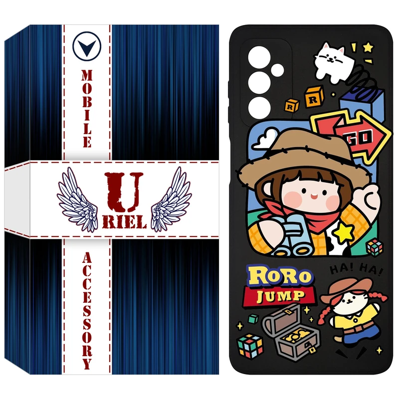 کاور یوریل مدل KSH کد 29 طرح دختر خوشحال مناسب برای گوشی موبایل سامسونگ Galaxy M23