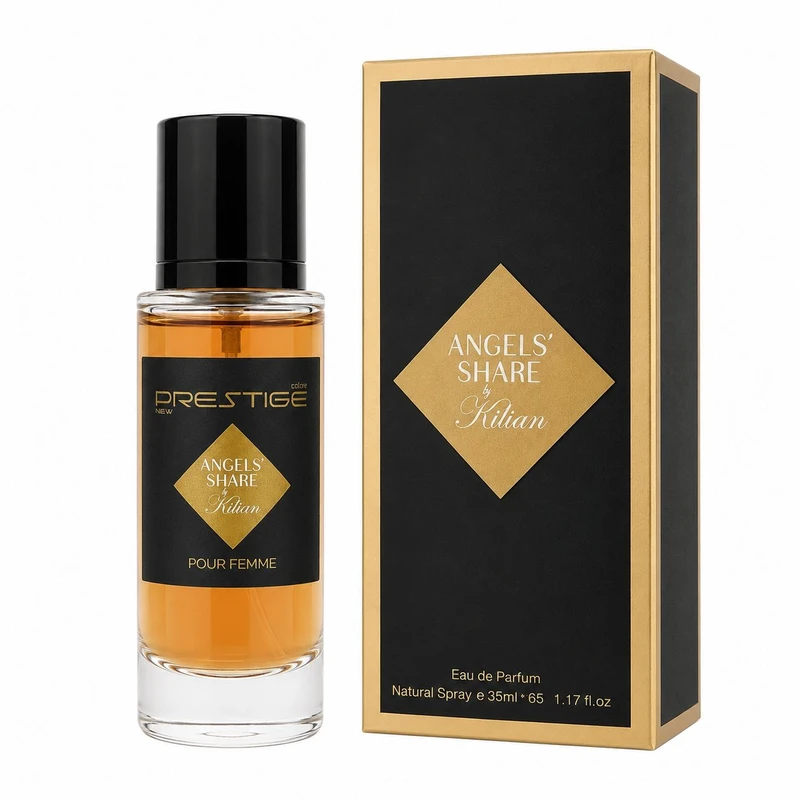 عطر جیبی نیو پرستیژ کالر مدل Angels Share  با رایحه شیرین و طبیعت حجم 35 میلی‌لیتر