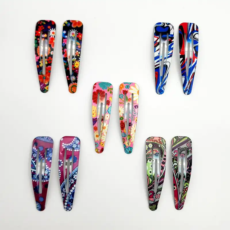 گیره مو زنانه مدل گل کد SNG256-6 مجموعه 10 عددی