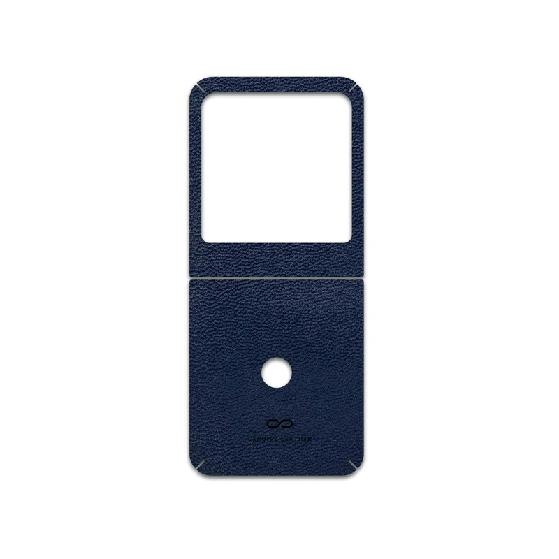 برچسب پوششی ماهوت مدل Deep-Blue-Leather مناسب برای گوشی موبایل موتورولا Razr 40 Ultra
