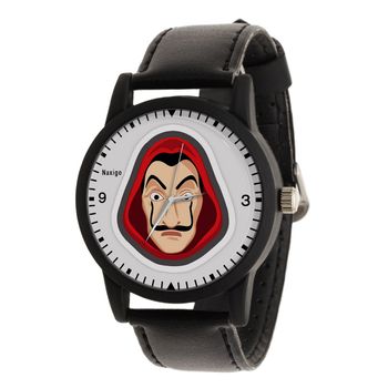 ساعت مچی عقربه ای ناکسیگو طرح Money Heist کد LF4210