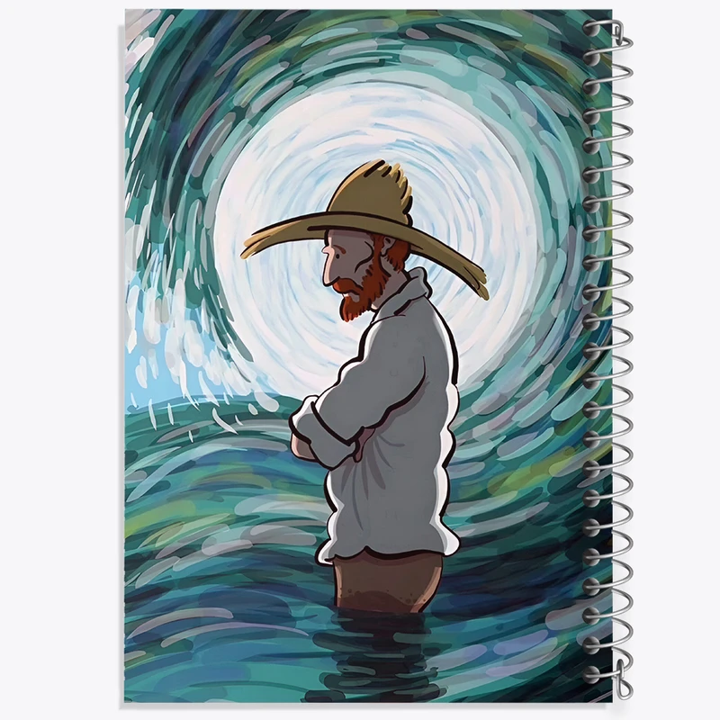 دفتر مشق 50 برگ خندالو طرح ونسان ونگوگ کد N5130