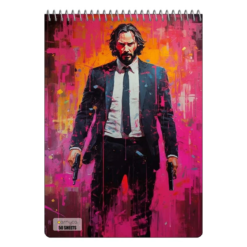 دفتر نقاشی 50 برگ سیمی کارنیکا طرح جان ویک John Wick کد 23829