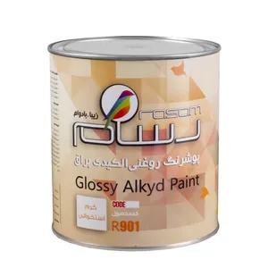 پوشرنگ روغنی آلکیدی کرم استخوانی رسام کد R901 حجم 3.78 لیتر