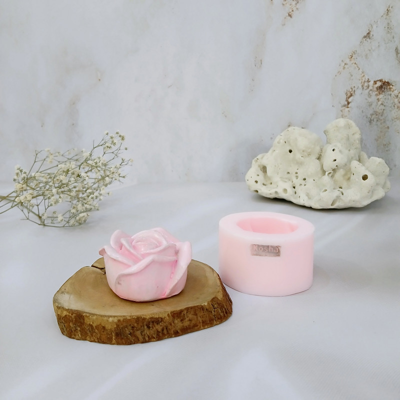 قالب شمع کوشا مدل رز سه بعدی