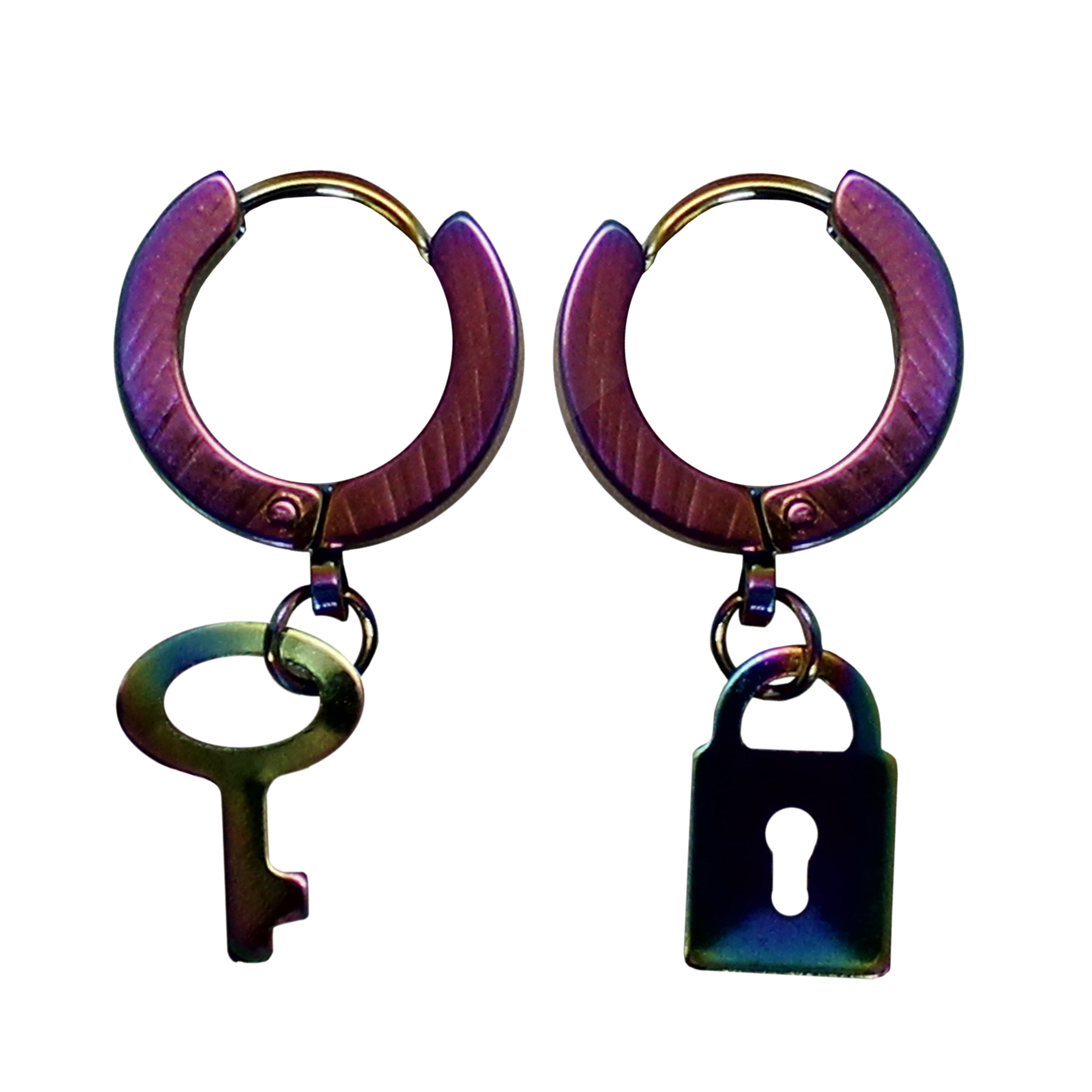 گوشواره زنانه طرح قفل و کلید کد RKH_1408 گوشواره زنانه طرح قفل و کلید کد RKH_1408