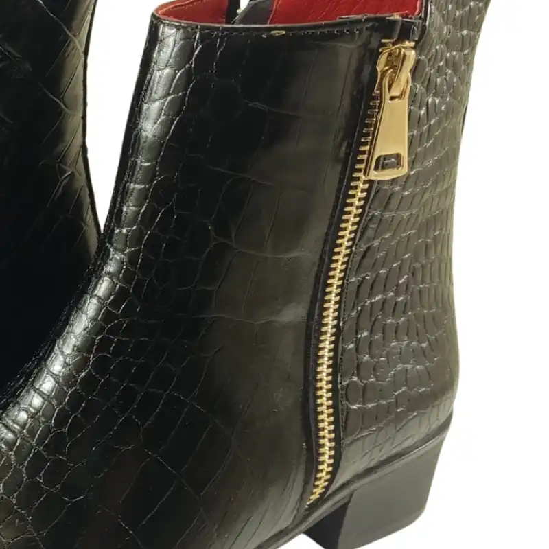 نیم بوت زنانه مدل چرم طبیعی کد 674.1