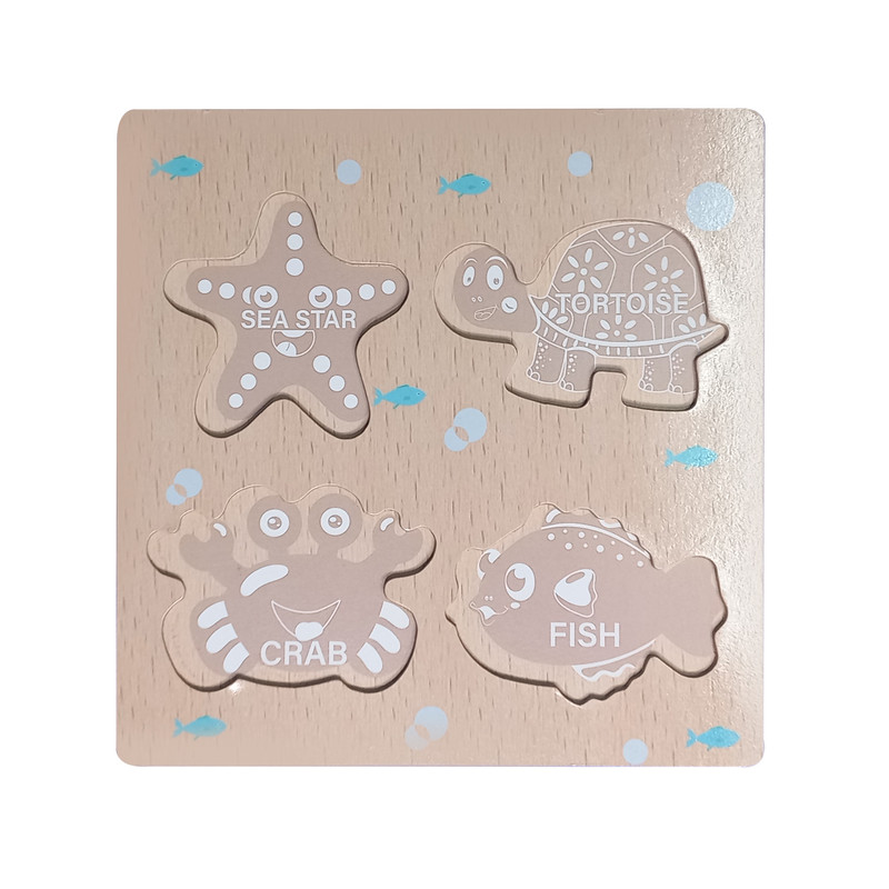 پازل آموزشی مدل جورچین برشی حیوانات دریایی