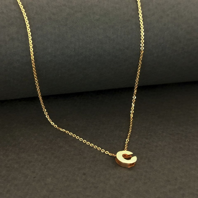 گردنبند طلا 18 عیار زنانه گنجینه هنر خوش نشین مدل سه بعدی طرح  c