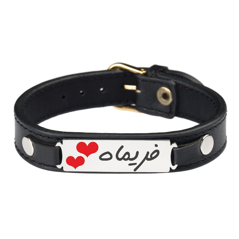 دستبند زنانه گیلواره زراوشان مدل چرم طبیعی اسم فریماه کد CLK 130